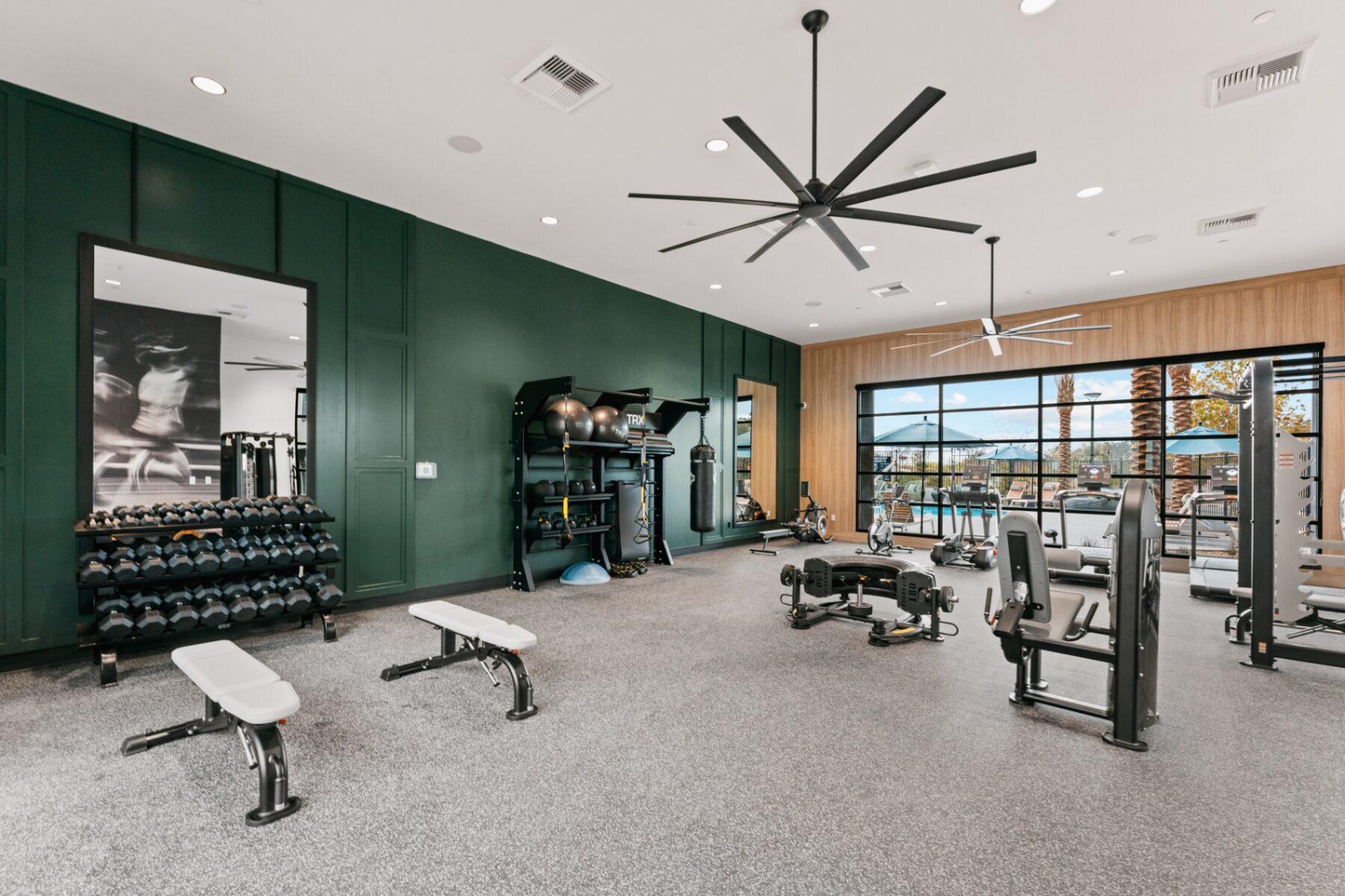 Fitness Center with with exercise machines