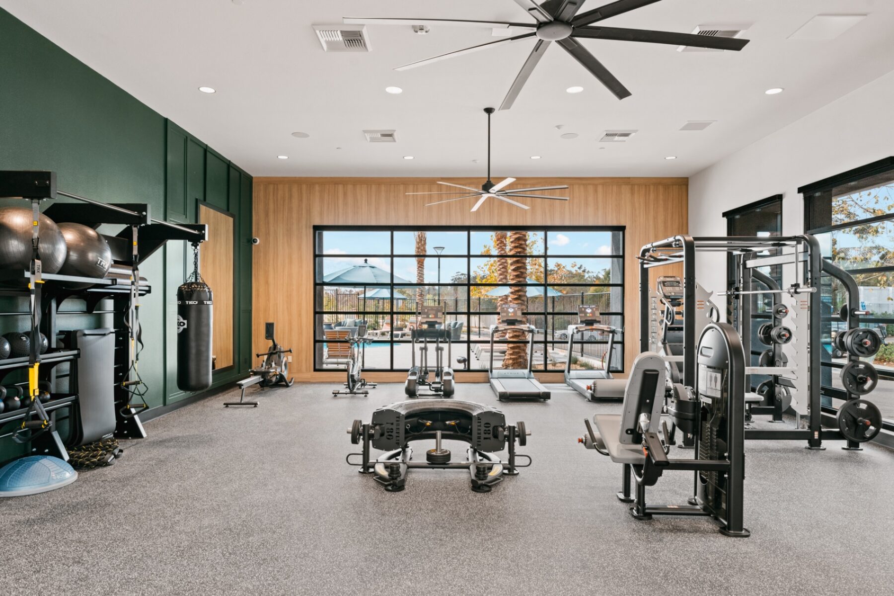 Fitness Center with with exercise machines